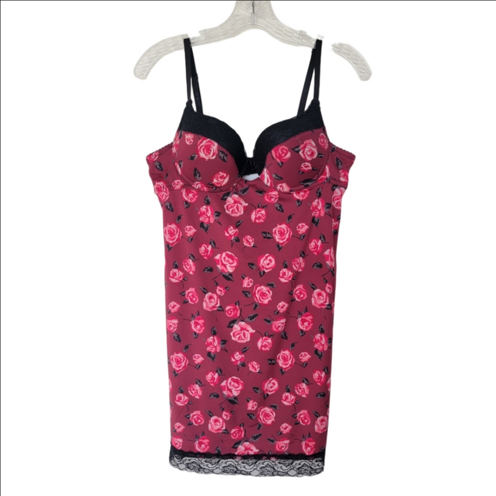Marilyn Monroe Floral Chemise with Black Lace